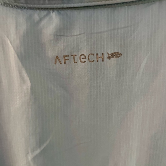 AFTCO Blue Vented Button Down Fishing Shirt, Size 2X - Picture 6 of 7